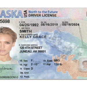 American US Driver License PSD Template for Alaska