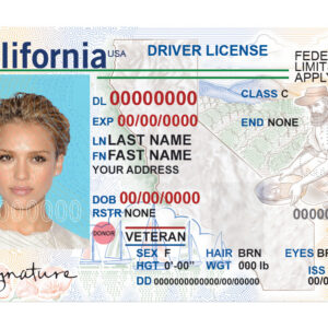 California Driver License Template Download PSD US Driver's License